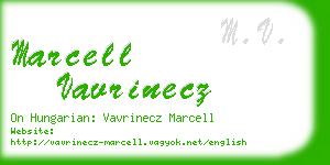 marcell vavrinecz business card